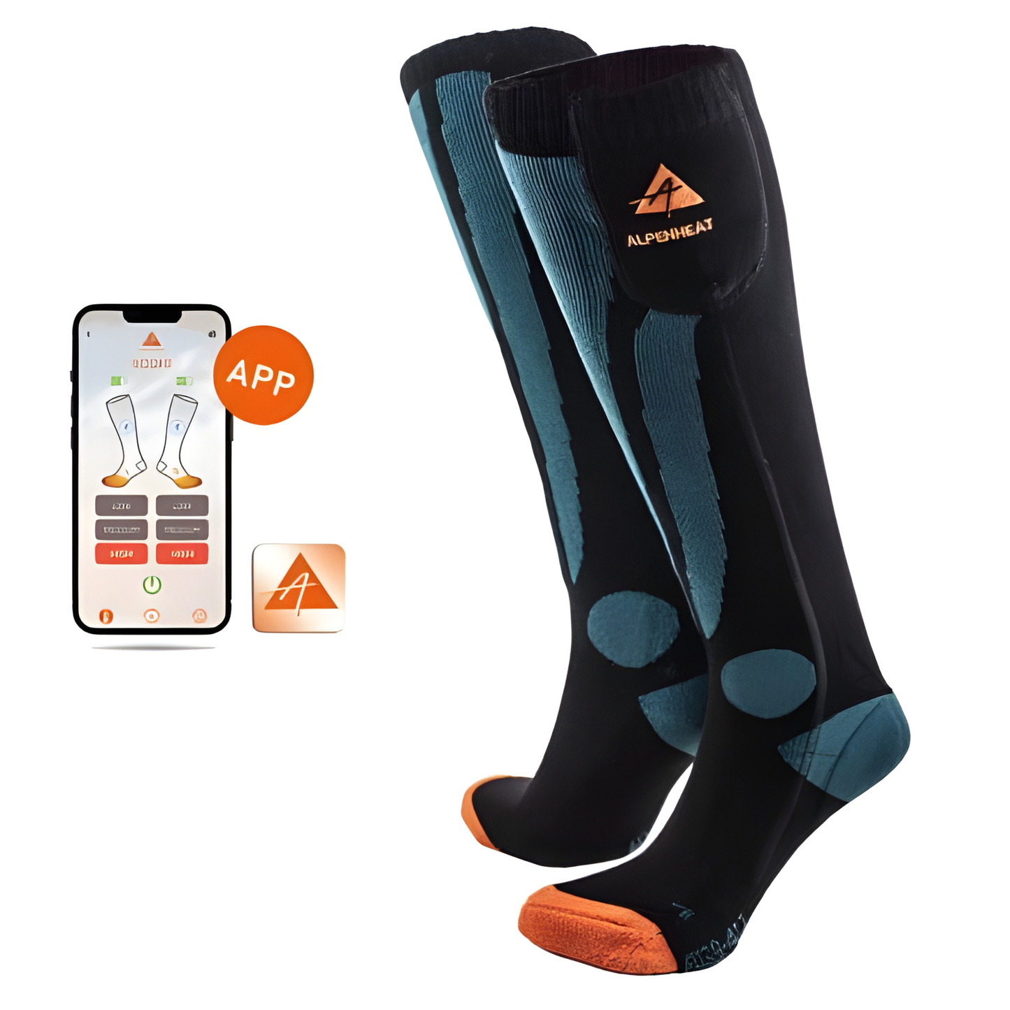 ALPENHEAT Värmestrumpa FIRE-SkiSocks APP