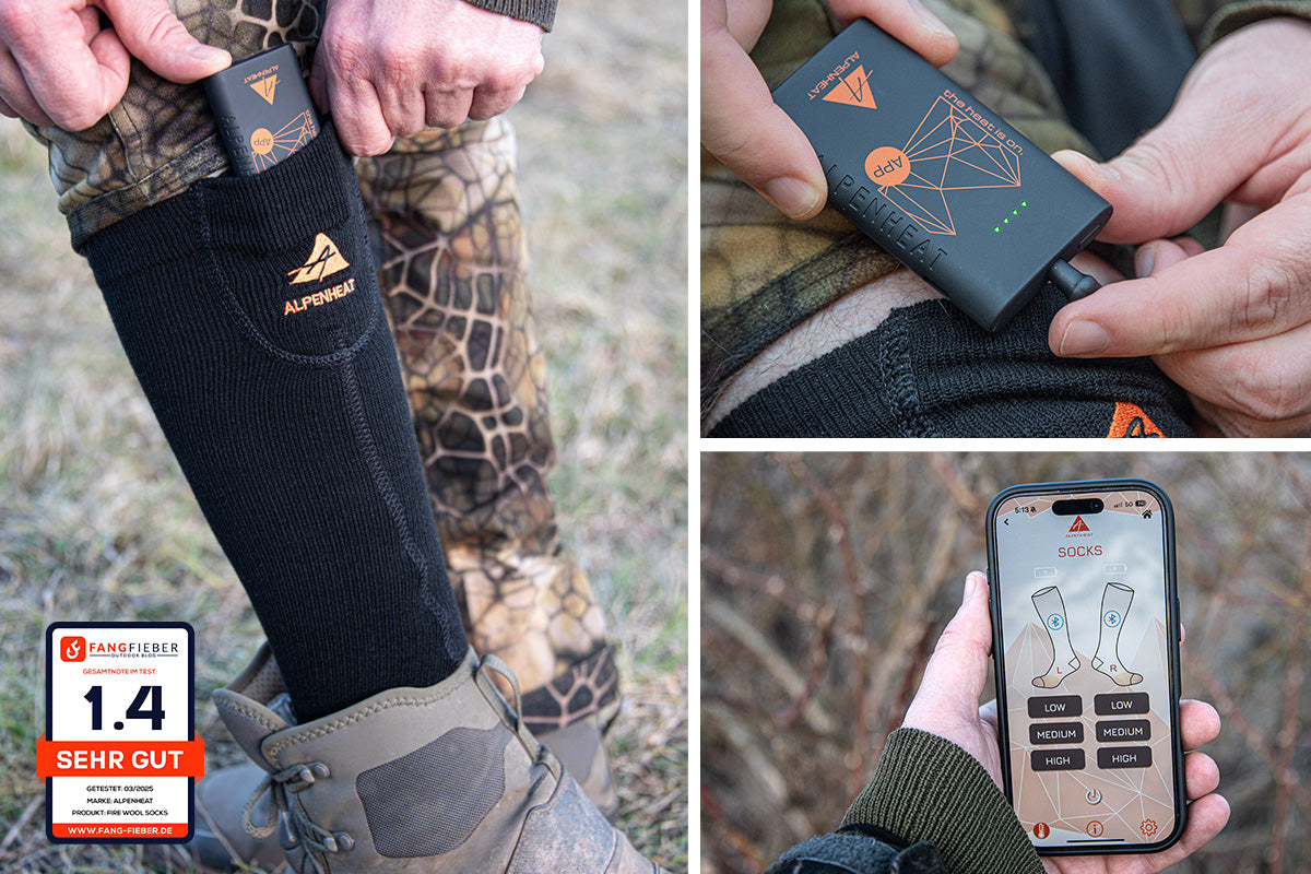 ALPENHEAT Värmestrumpa FIRE-SkiSocks APP