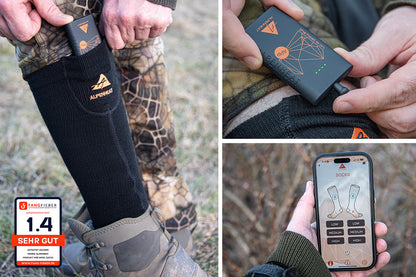 ALPENHEAT Värmestrumpa FIRE-SkiSocks APP